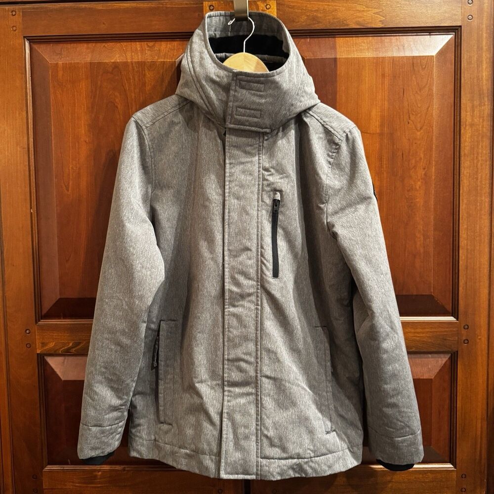 Hollister’s All Weather Collection Men's Fur Lined Hooded Parka Gray Size M